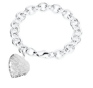 Tiffany Notes Heart Charm Bracelet
