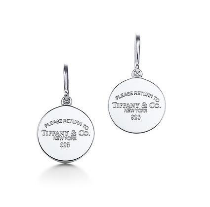 "Return to Tiffany" Round Tag Drop Earrings