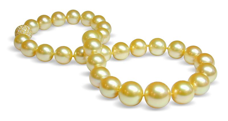 Australian Golden South Sea Cultured Pearl Necklace 
