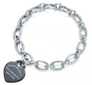 Return to Tiffany" Titanium Heart Tag Bracelet 